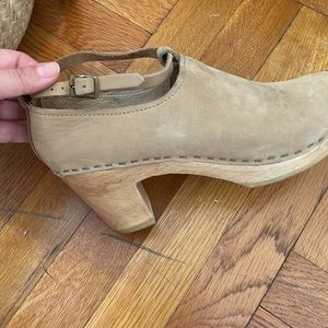 No. 6 Suede Clog Booties with Cute Strap
